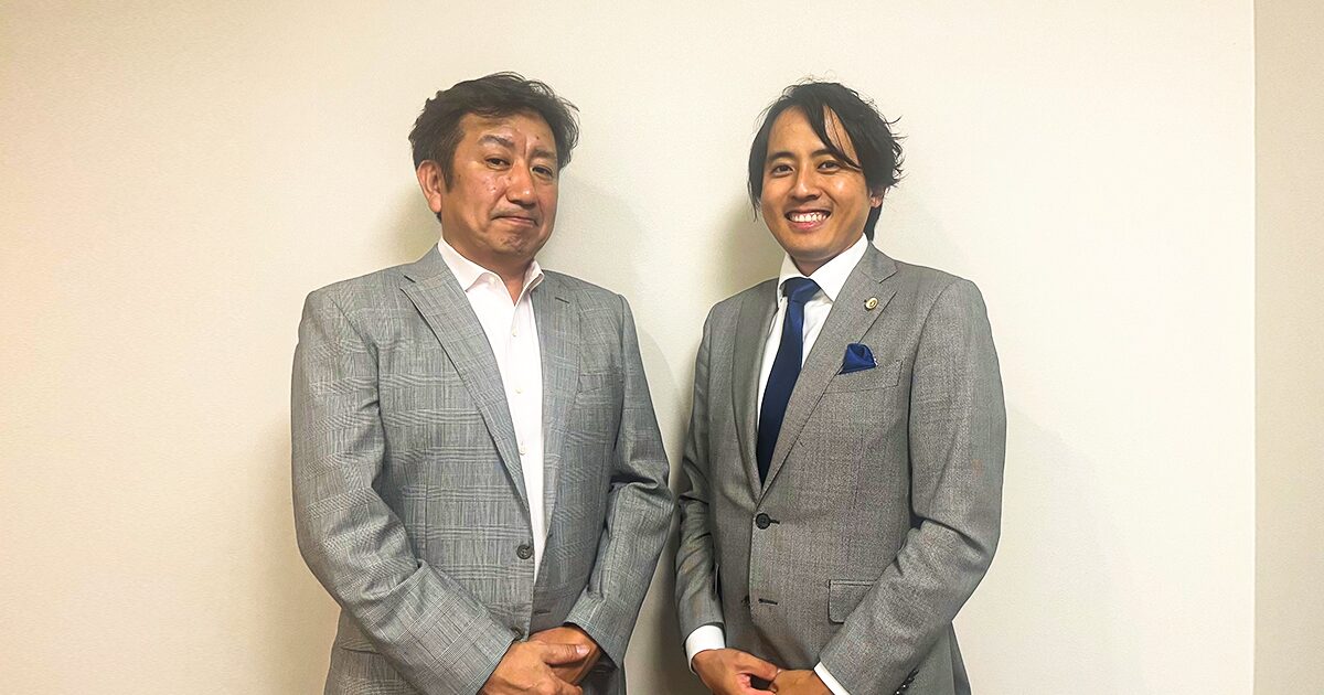 TAKIHOUSE 代表取締役　奥山 武志様と荒川代表弁護士との写真